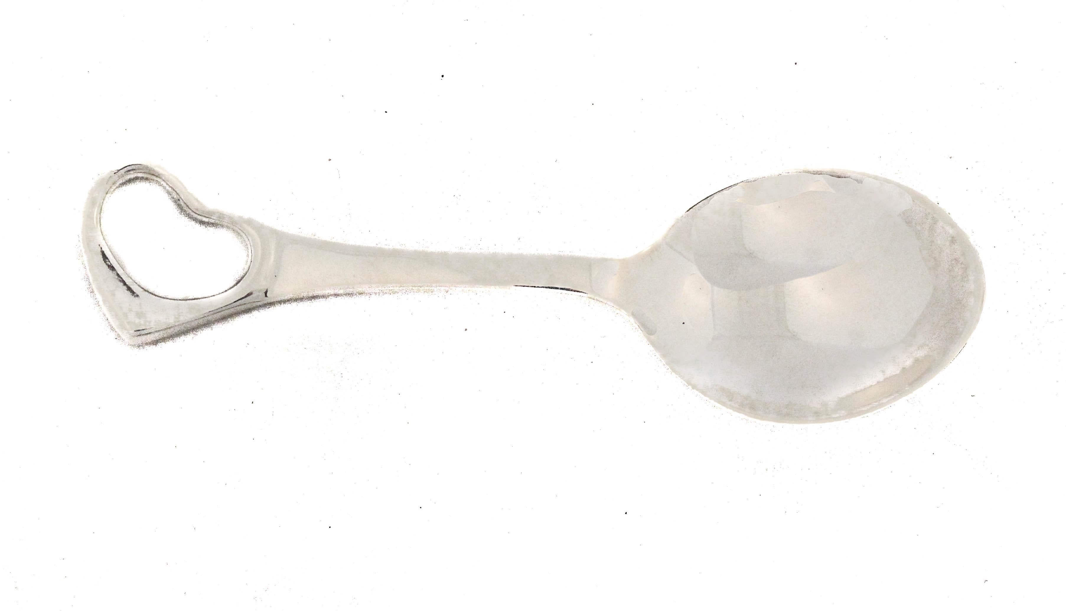 American Tiffany & Co. Sterling Silver Baby Fork & Spoon Set in Original Box For Sale