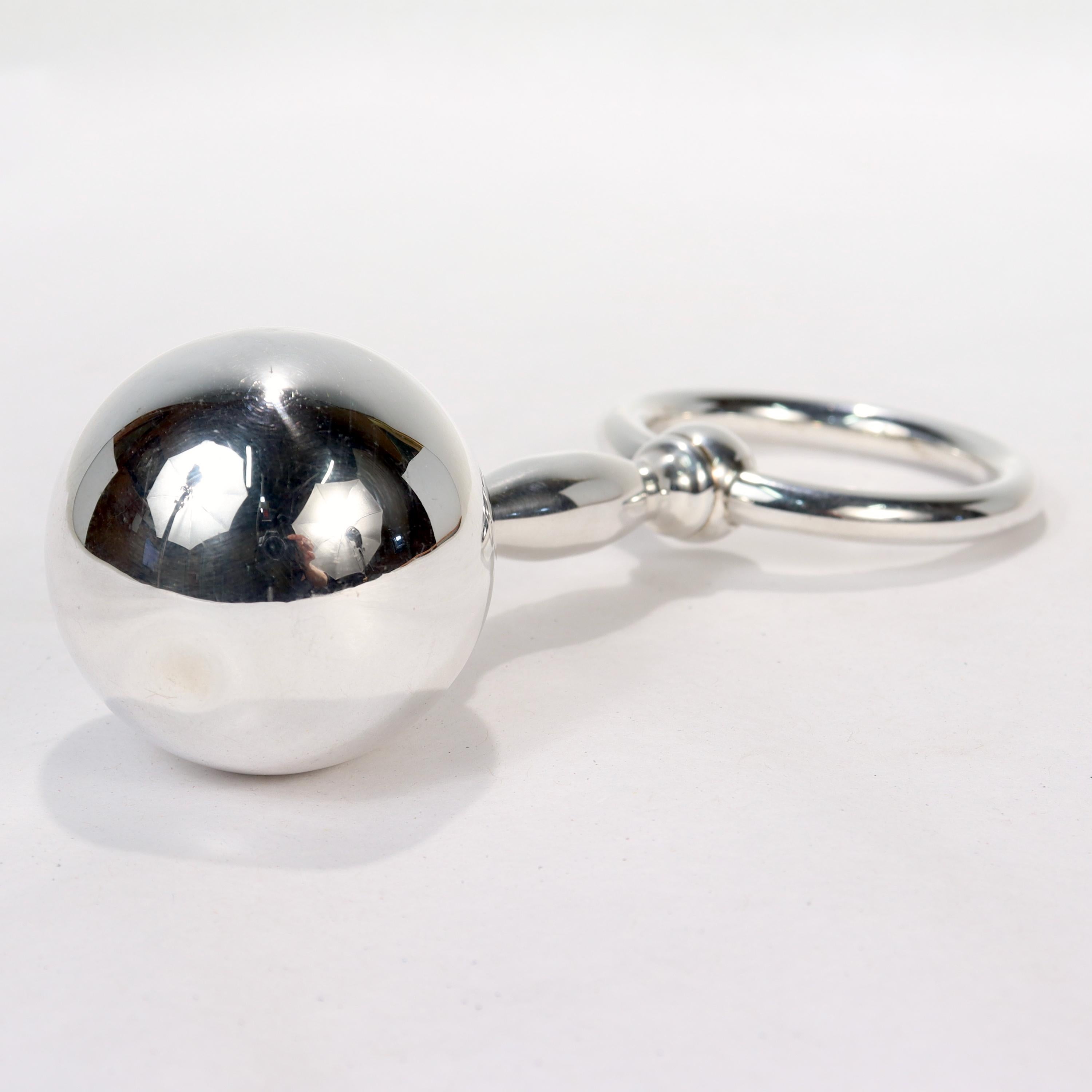 Silver teething hotsell ring tiffany