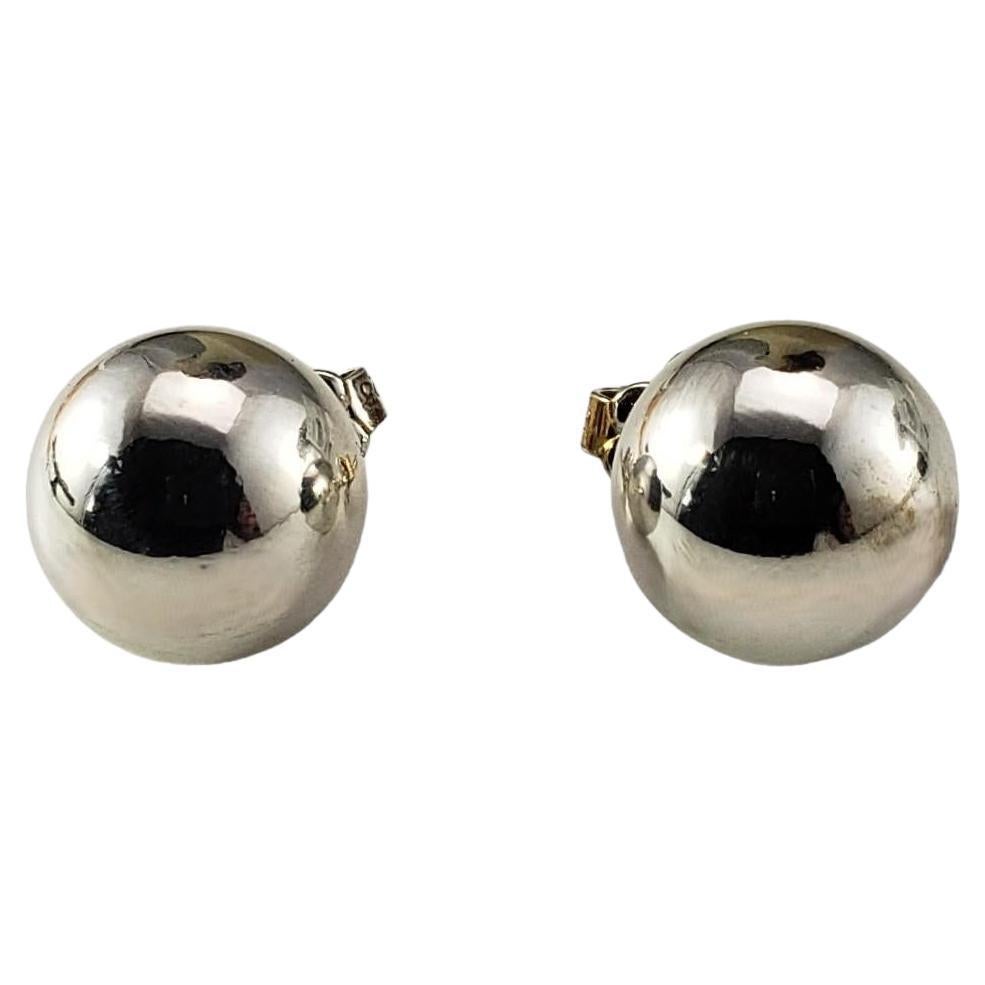 Tiffany & Co. Sterling Silver Ball 10mm Earrings #17163 For Sale