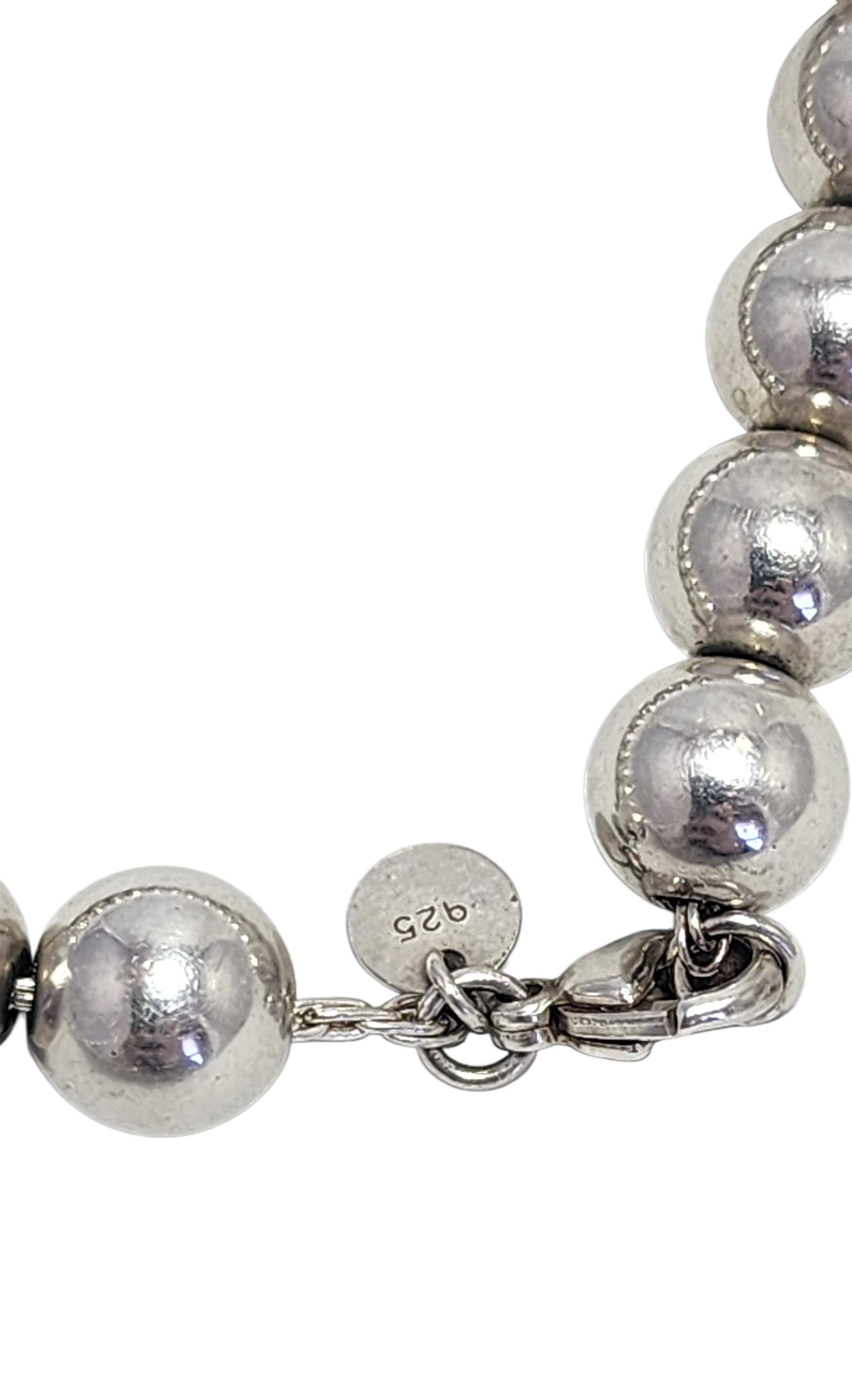 De las mujeres Tiffany & Co Sterling Silver Ball Bead Bracelet #23990 en venta