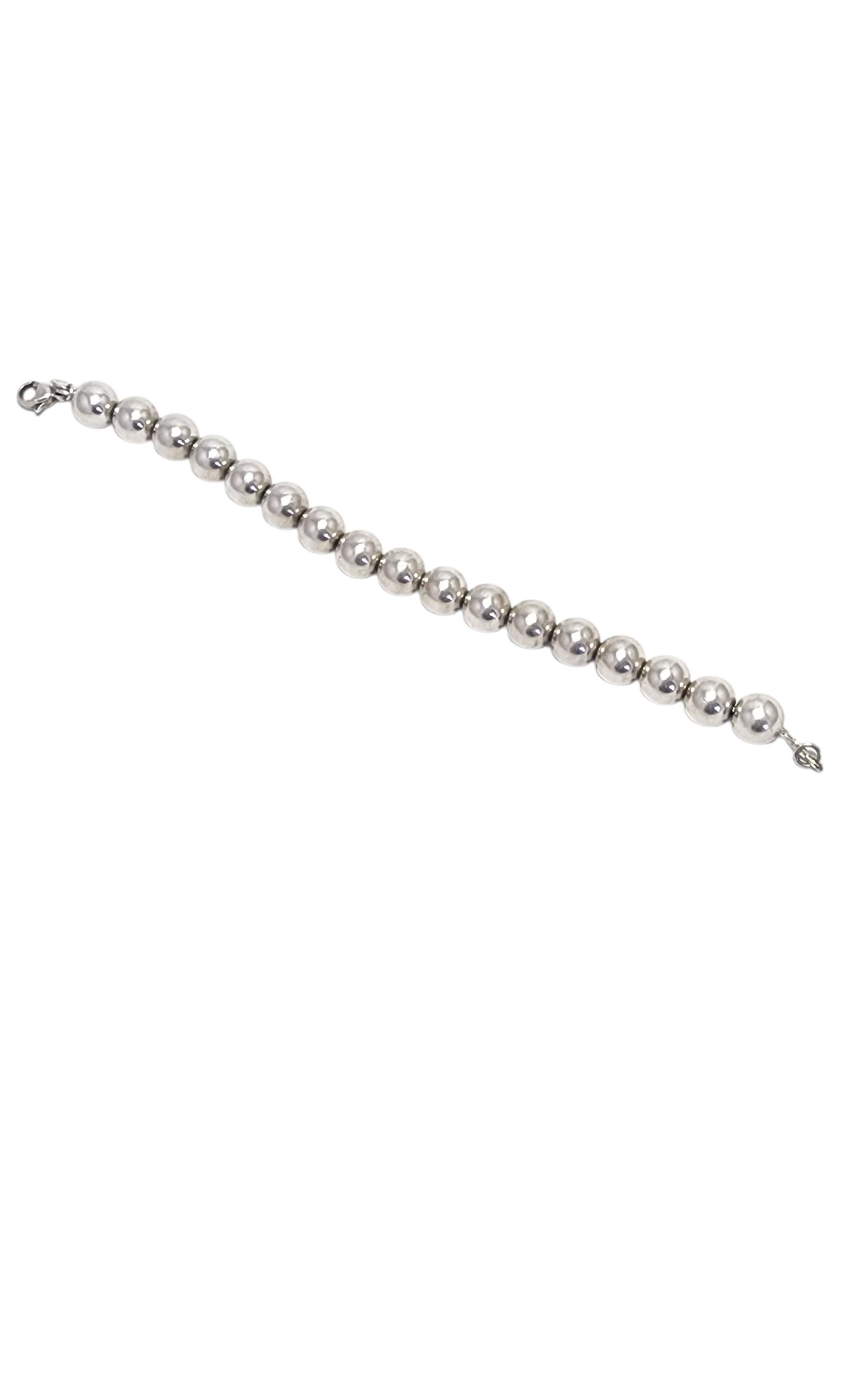 Tiffany & Co Sterling Silver Ball Bead Bracelet #23990 en venta 2