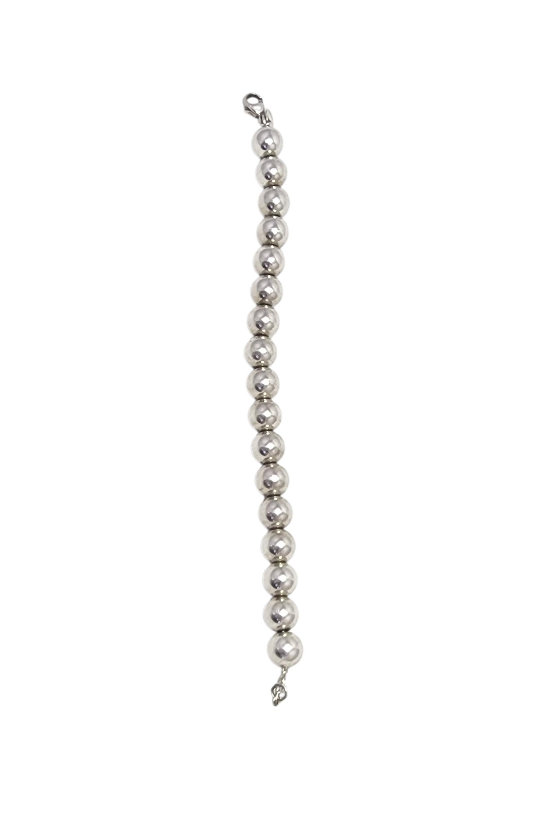 Tiffany & Co Sterling Silver Ball Bead Bracelet #23990 en venta 3