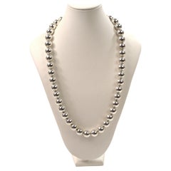 Tiffany & Co. Sterling Silber Kugel Perle Halskette