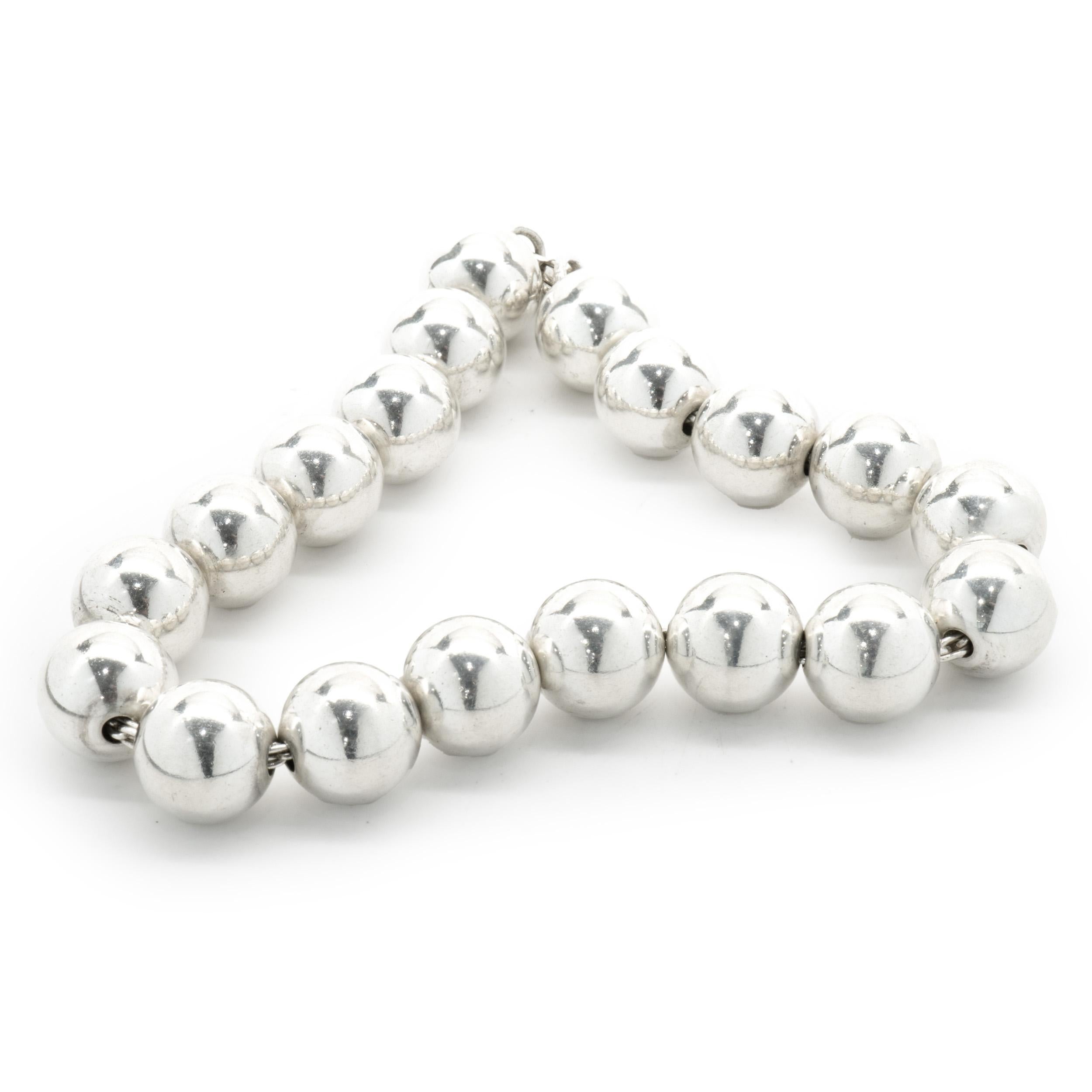 tiffany sterling silver ball bracelet