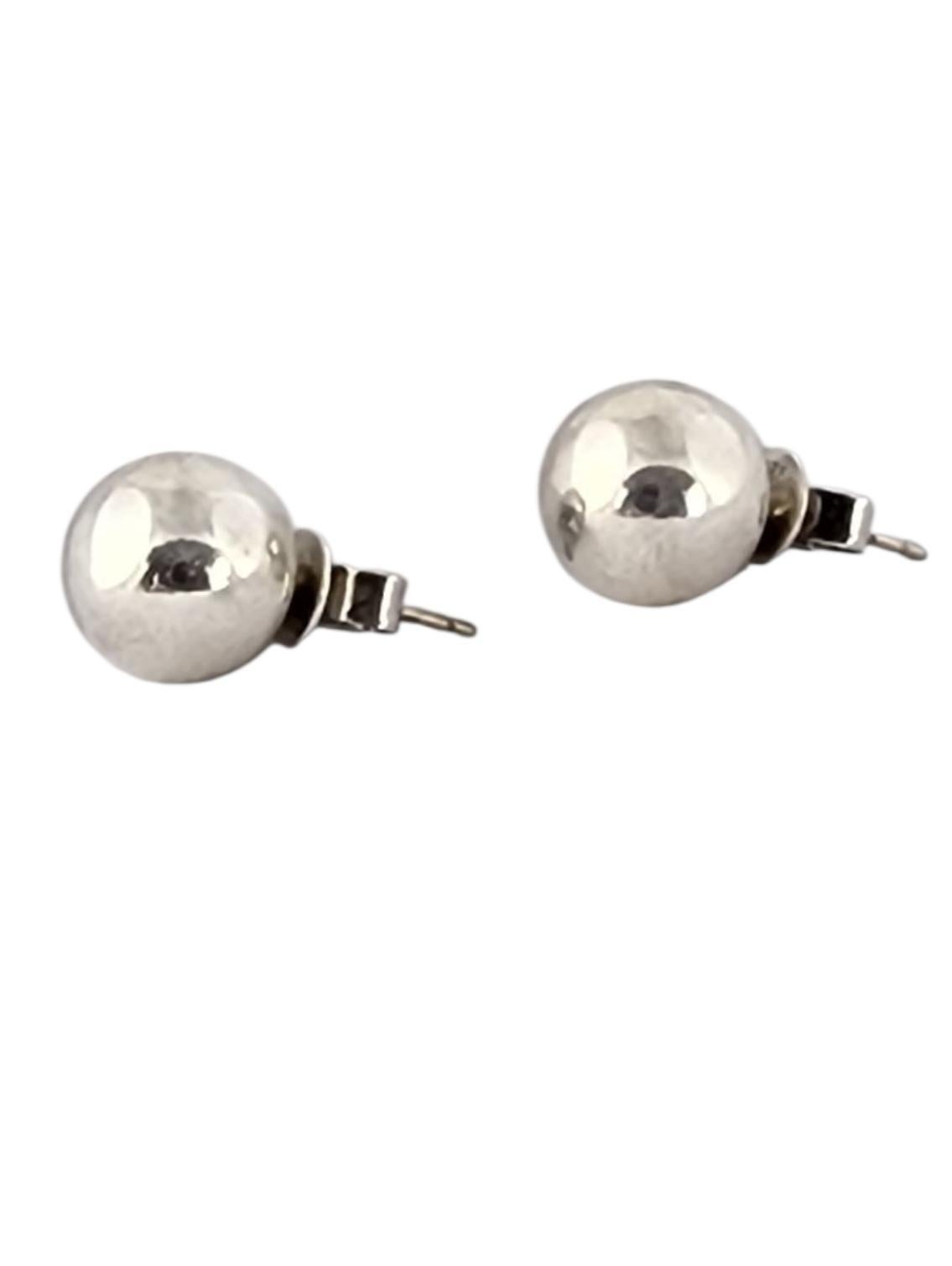 Tiffany & Co Sterling Silver Ball Earrings 10mm #23950 (Zeitgenössisch) im Angebot