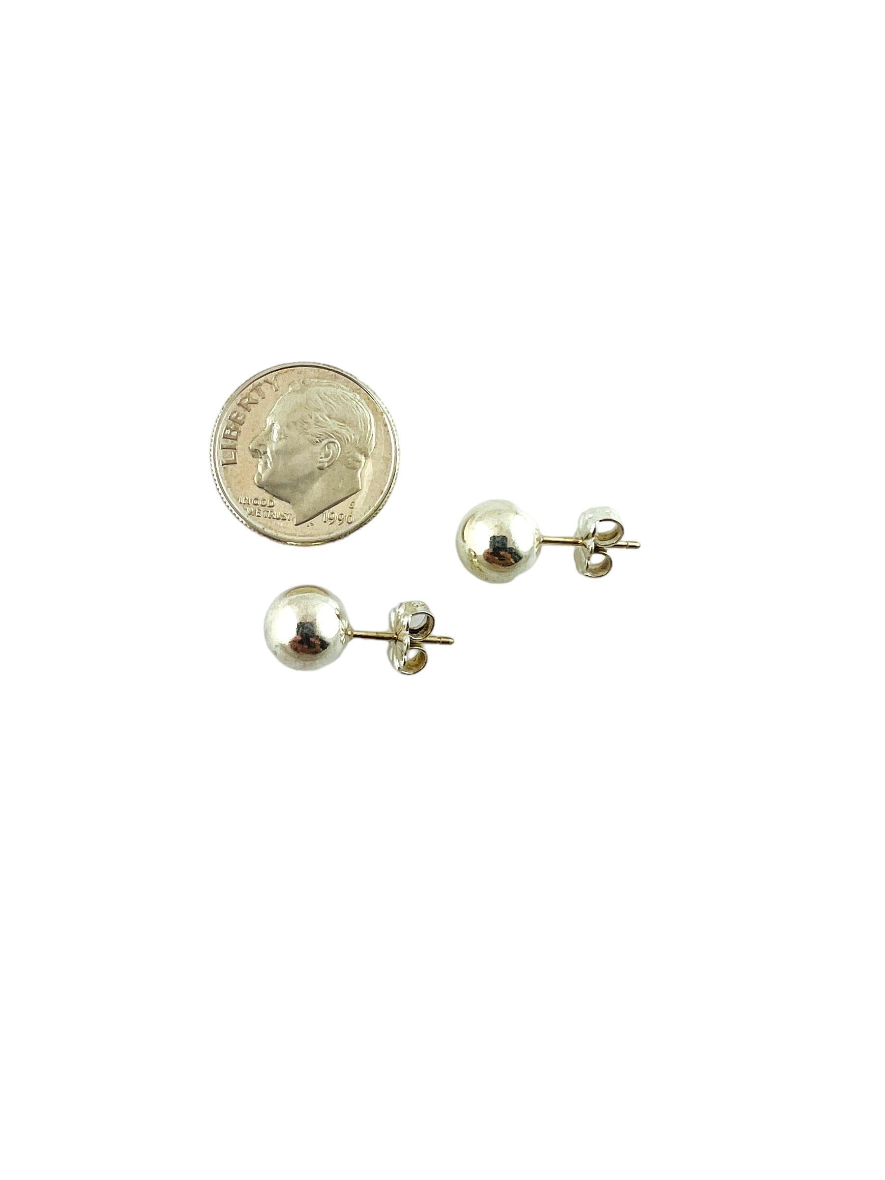 Tiffany & Co. Sterling Silver Ball Earrings #15417 1