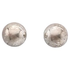 Vintage Tiffany & Co Sterling Silver Ball Stud Earrings #16406