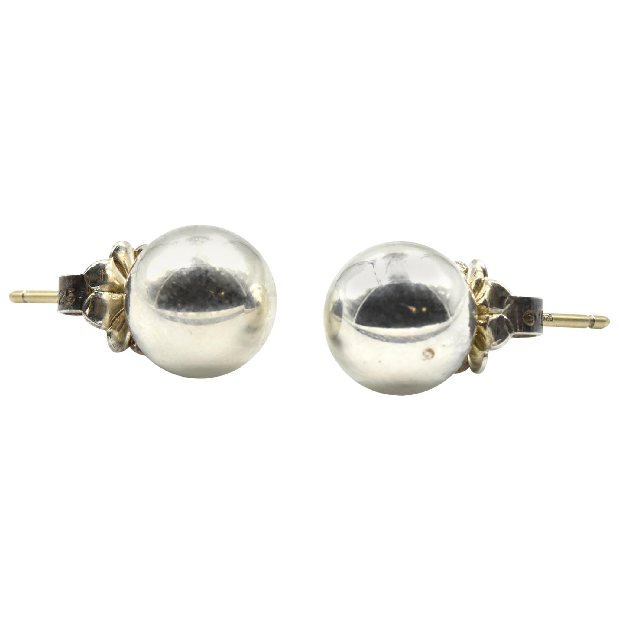 Tiffany & Co. Sterling Silver Ball Stud Earrings