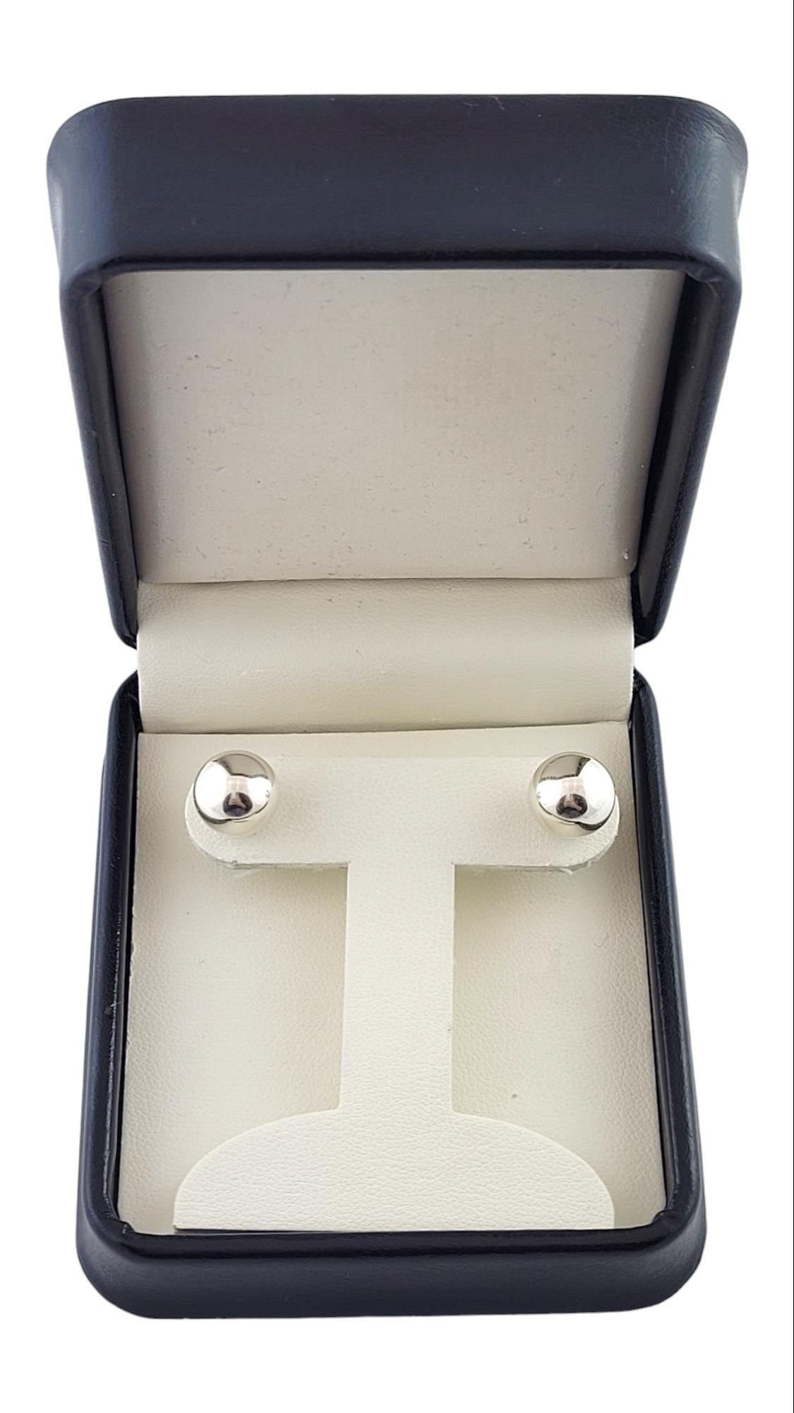 Tiffany & Co. Sterling Silver Ball Stud Earrings w/ Tiffany Box #15823 2