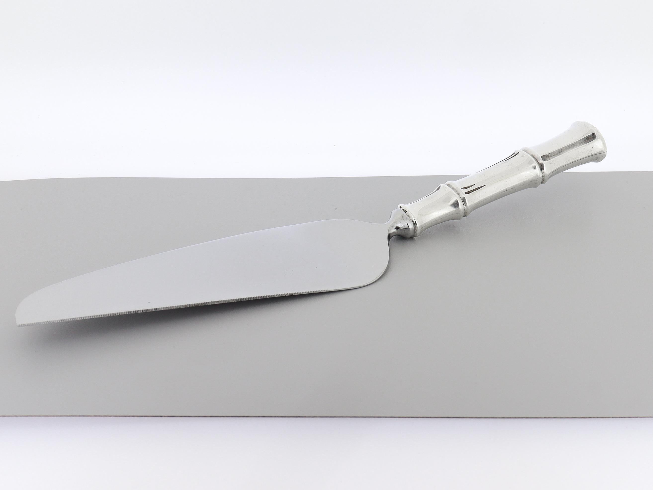Modern Tiffany & Co. Sterling Silver 'Bamboo' Pattern Pie or Cake Server For Sale