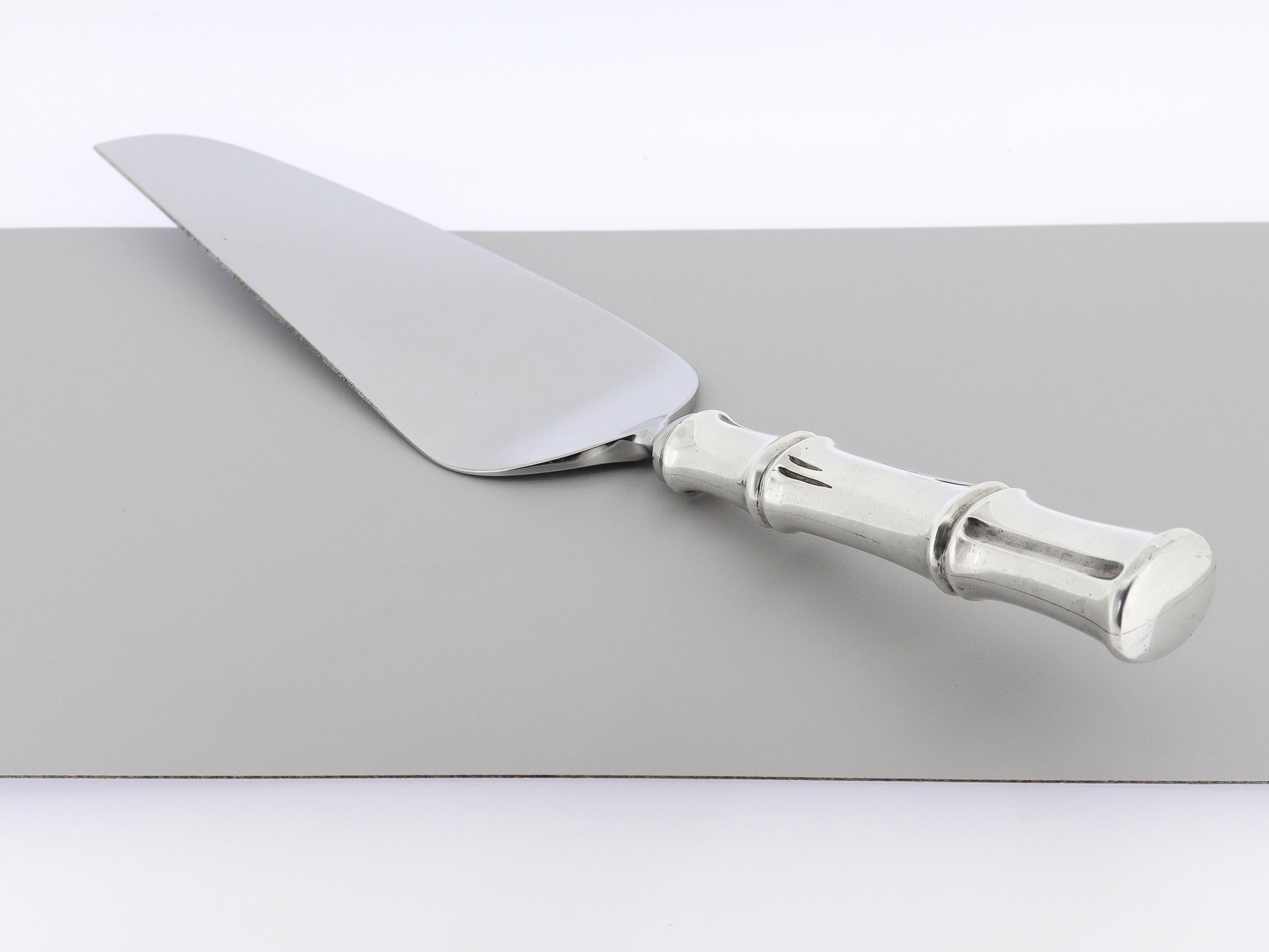 20th Century Tiffany & Co. Sterling Silver 'Bamboo' Pattern Pie or Cake Server For Sale