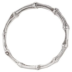 Tiffany & Co. sterling silver bangle in the shape of bamboo