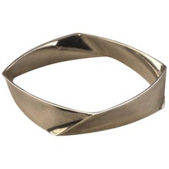 Tiffany & Co. Sterling Silver Bangle "Torque" Design by Frank Gehry Bracelet