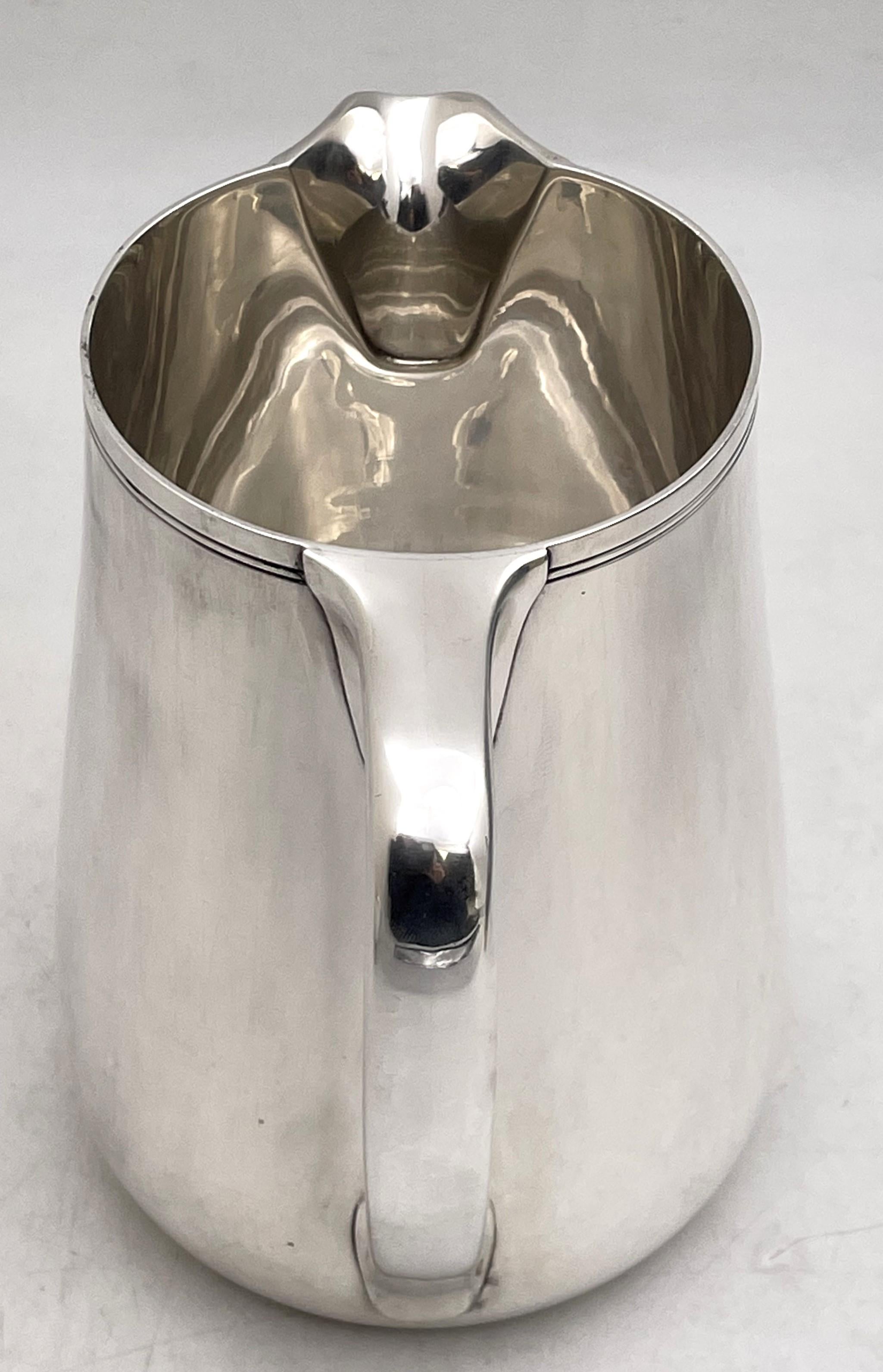 American Tiffany & Co. Sterling Silver Bar Pitcher in Mid-Century Modern Style For Sale