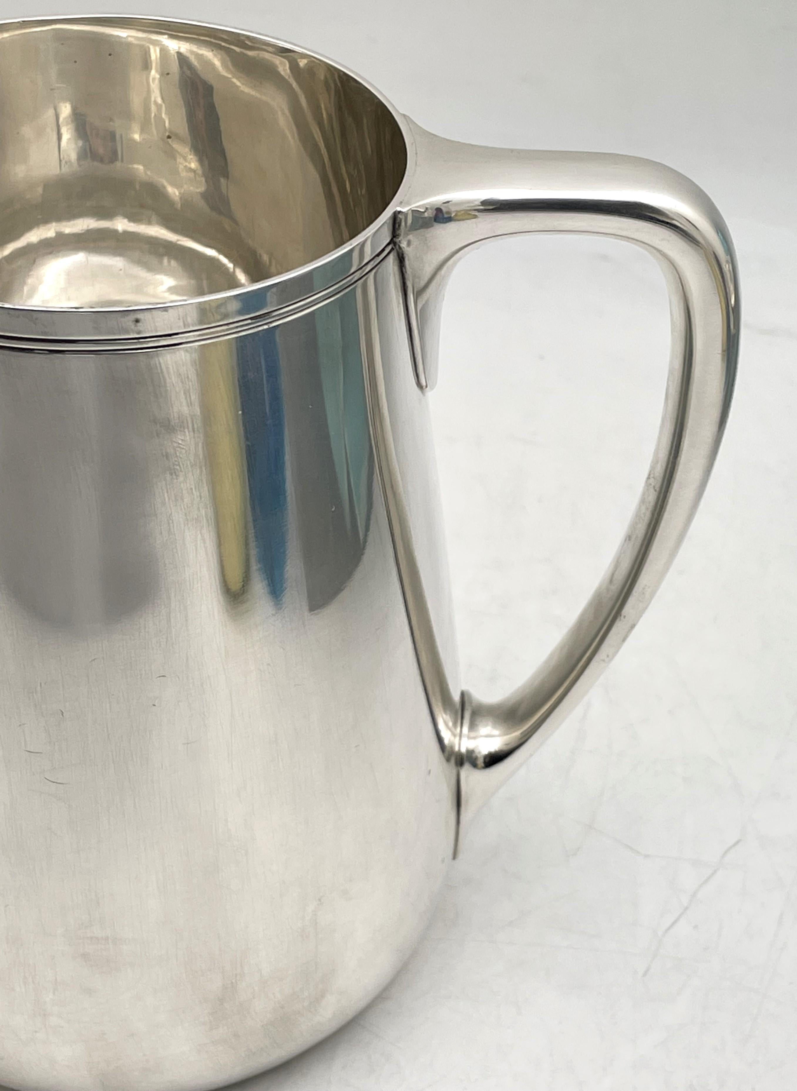 20th Century Tiffany & Co. Sterling Silver Bar Pitcher in Mid-Century Modern Style For Sale