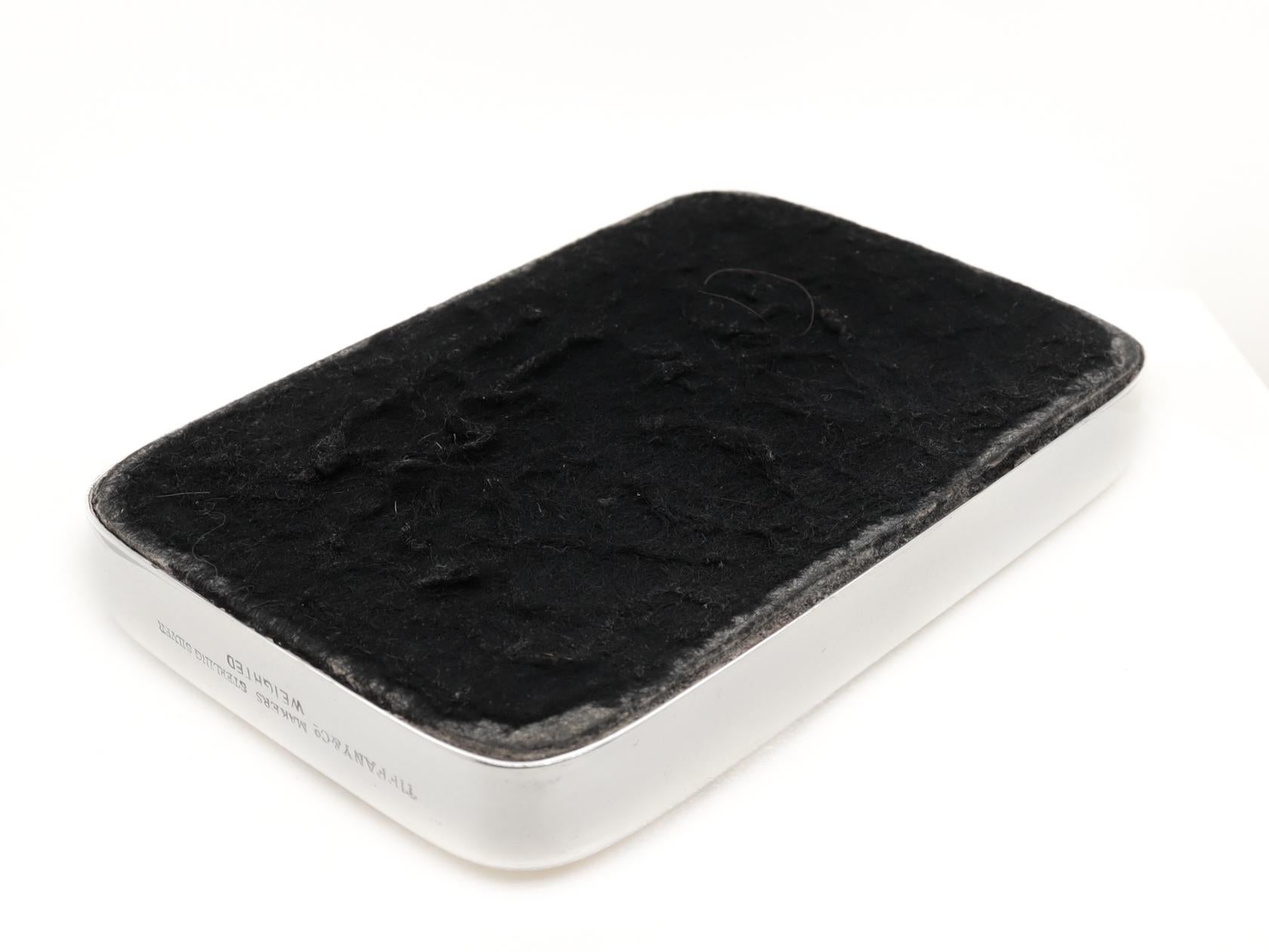Tiffany & Co. Presse-papiers rectangulaire pesant le bar en argent sterling en vente 1
