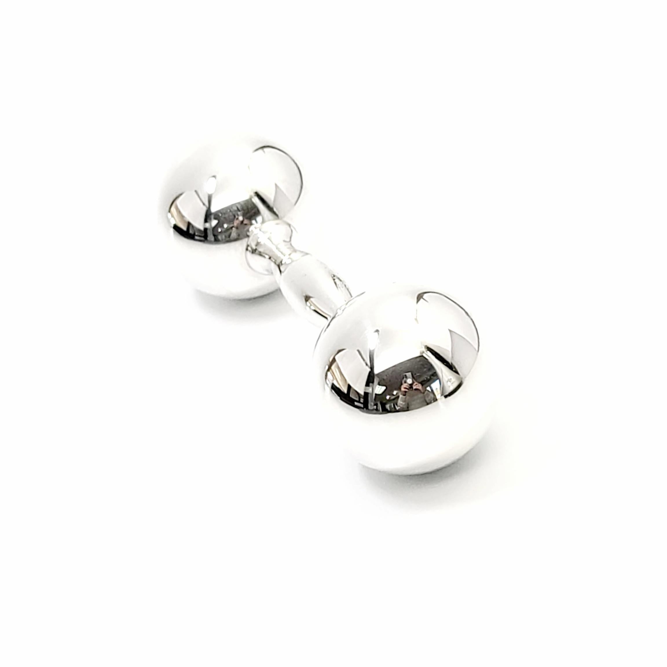 tiffany silver baby rattle