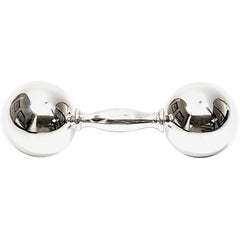 Vintage Tiffany & Co Sterling Silver Barbell Rattle 'A'