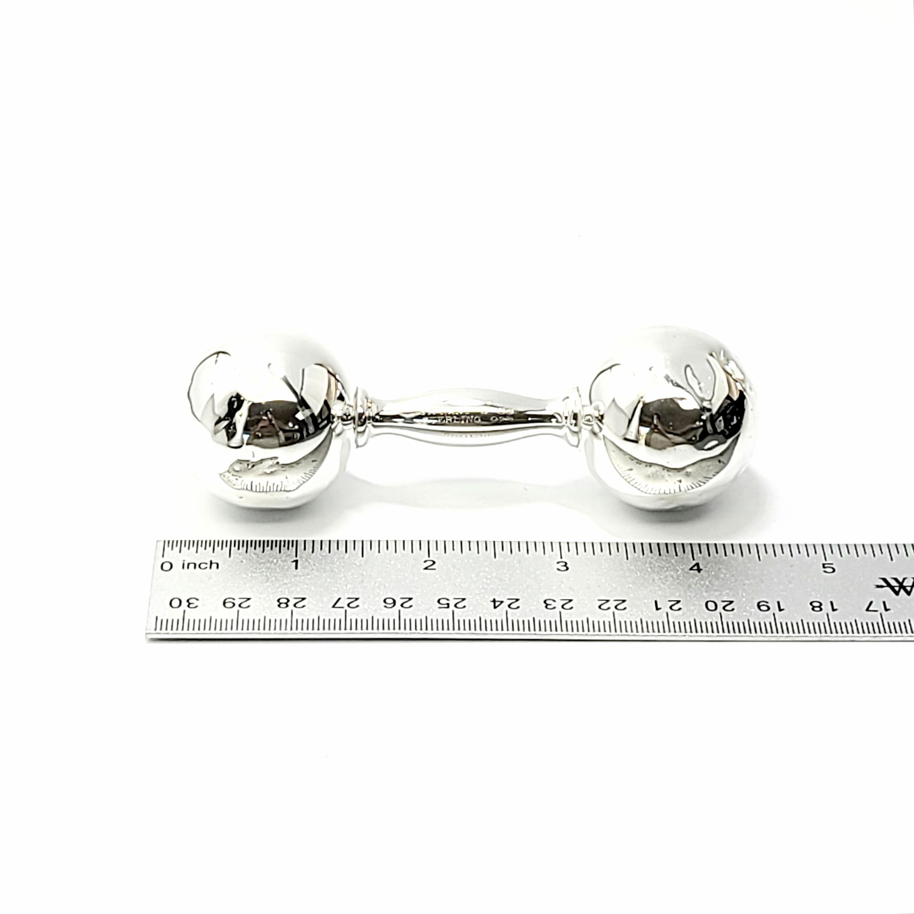 Tiffany & Co Sterling Silver Barbell Rattle (B) 1