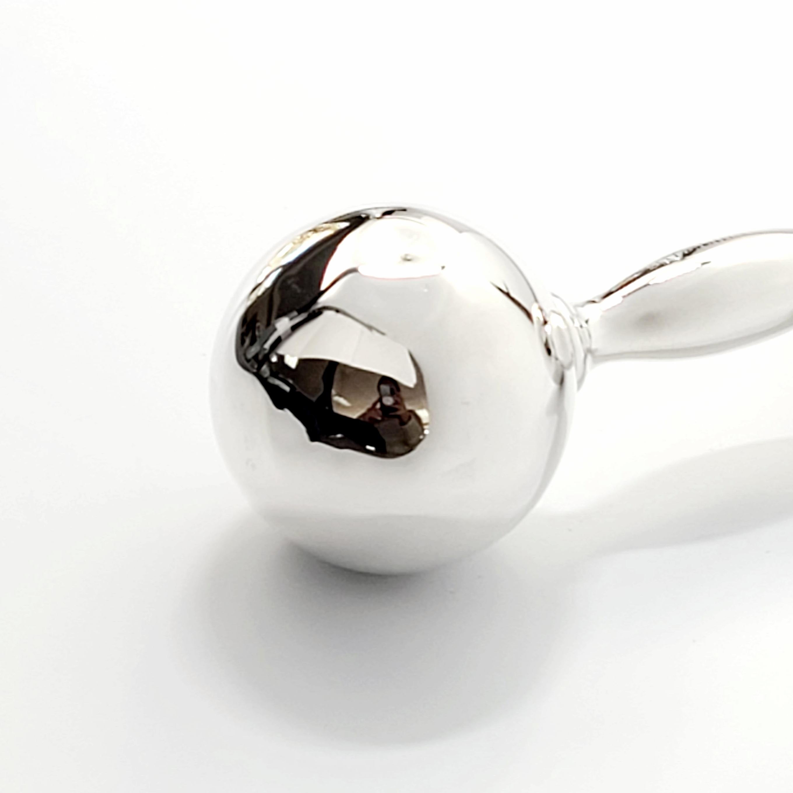 Tiffany & Co Sterling Silver Barbell Rattle (C) In Good Condition In Washington Depot, CT