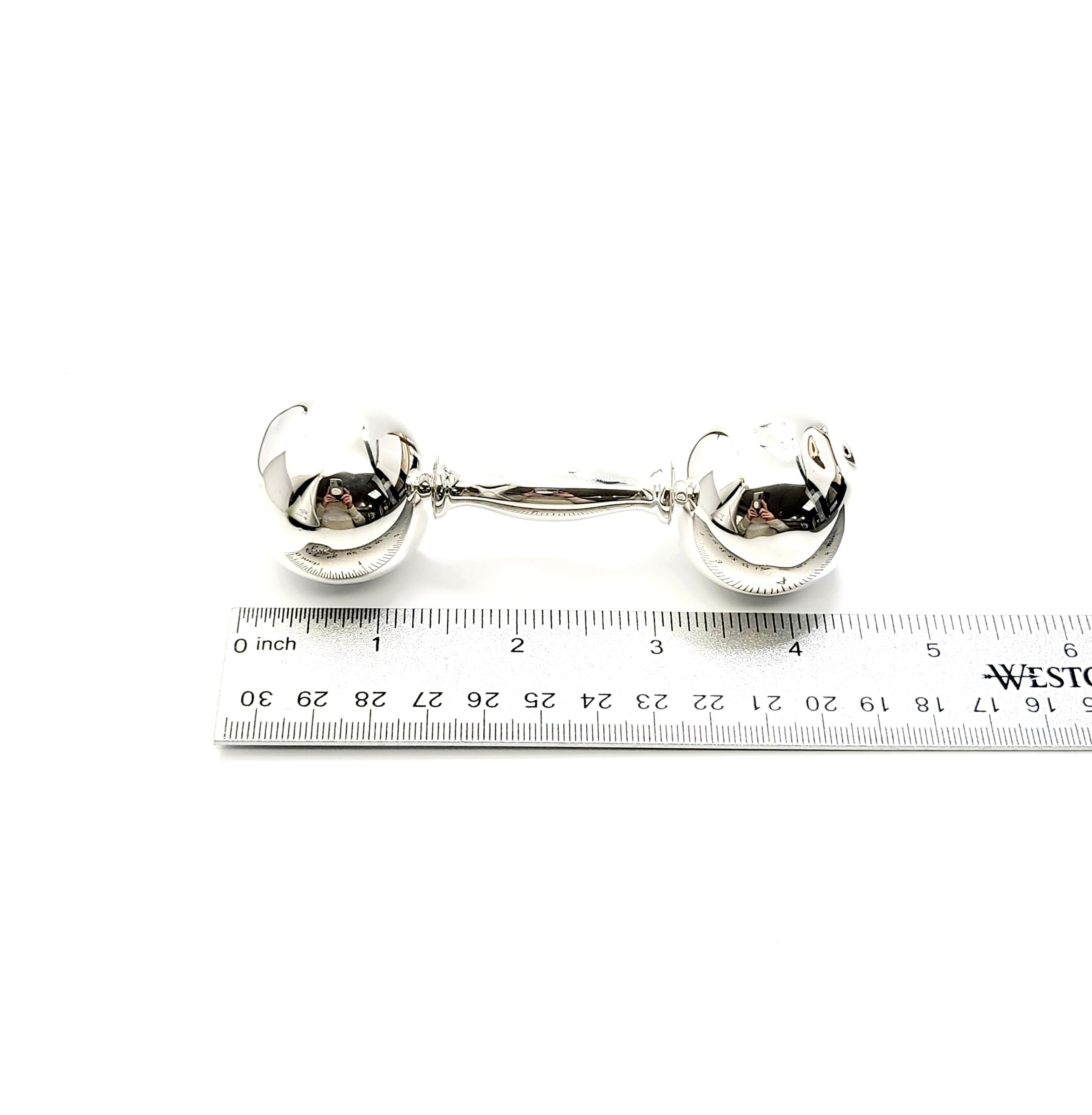 Tiffany & Co Sterling Silver Barbell Rattle (C) 1