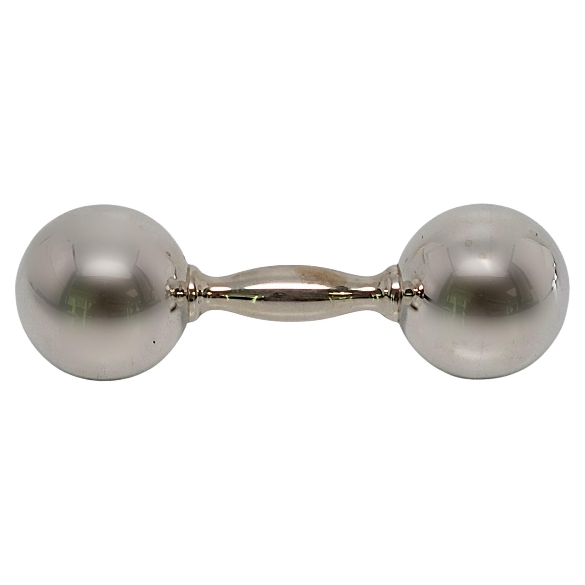 Tiffany & Co. Sterling Silver Barbell Rattle