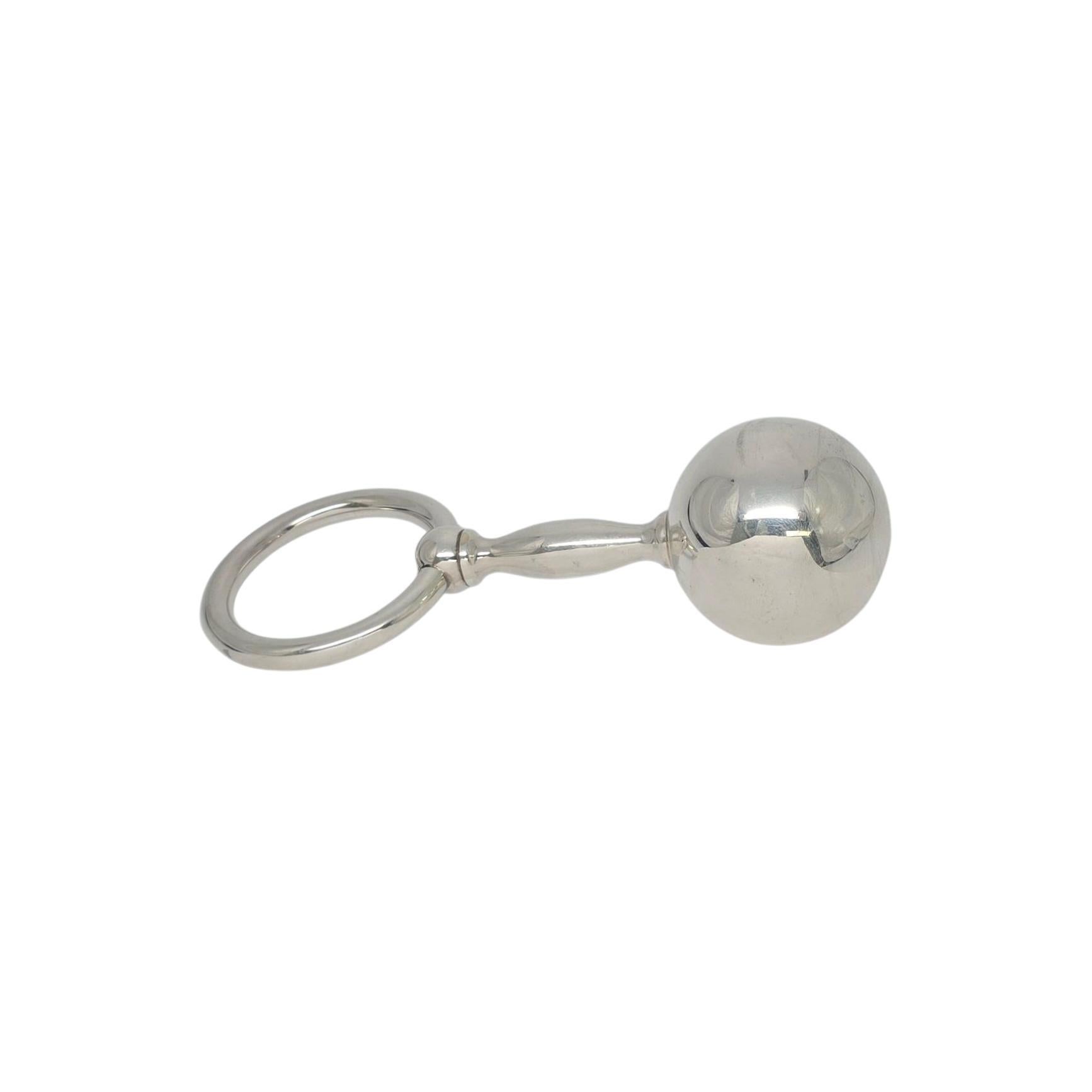 Tiffany & Co. anello a sonaglio in argento Sterling Barbell #22453 In condizioni buone in vendita a Washington Depot, CT