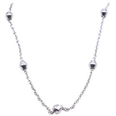 Tiffany & Co. Sterling Silver 'Barrel Bead' Station Necklace
