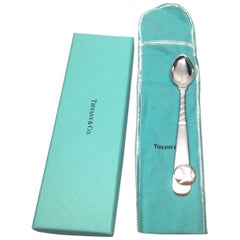 Vintage Tiffany & Co. Sterling Silver Baseball and Bat Feeding Spoon