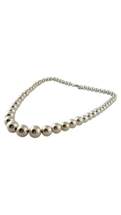 Tiffany & Co Sterling Silver Bead Necklace #16430