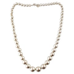 Tiffany & Co Sterling Silver Bead Necklace #16430