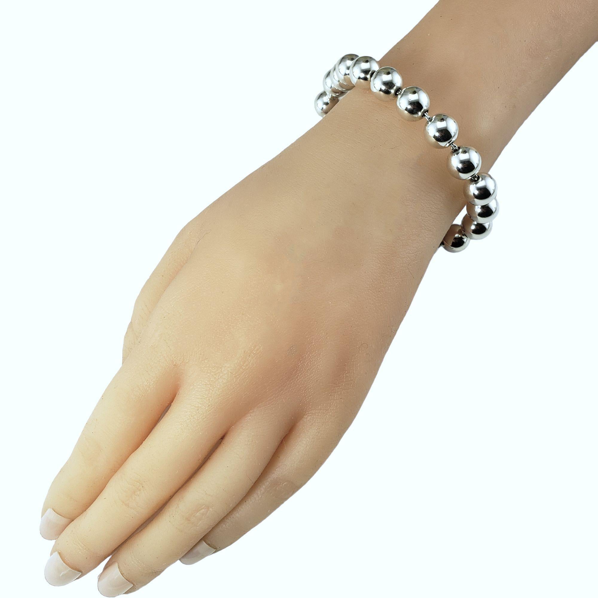 Tiffany & Co. Sterling Silver Beaded Bracelet #15241 For Sale 2