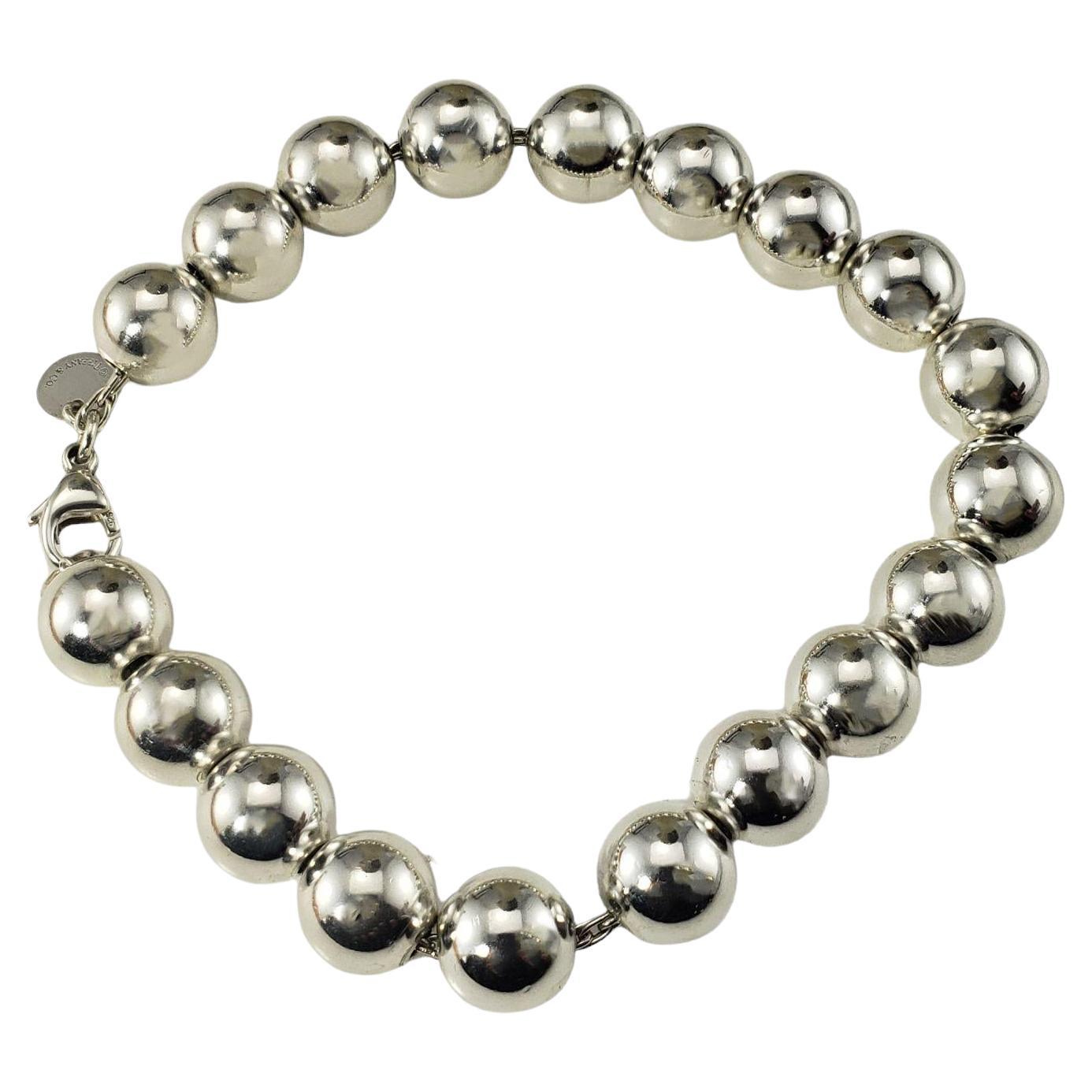 Tiffany & Co. Sterling Silver Beaded Bracelet #15241 For Sale