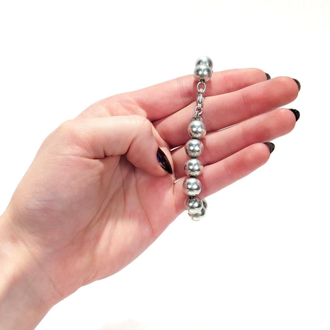 Tiffany & Co. Bracelet en perles en argent sterling en vente 7