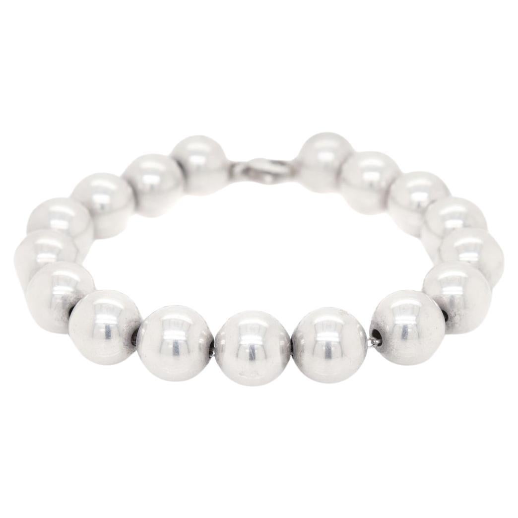 tiffany sterling silver bead bracelet