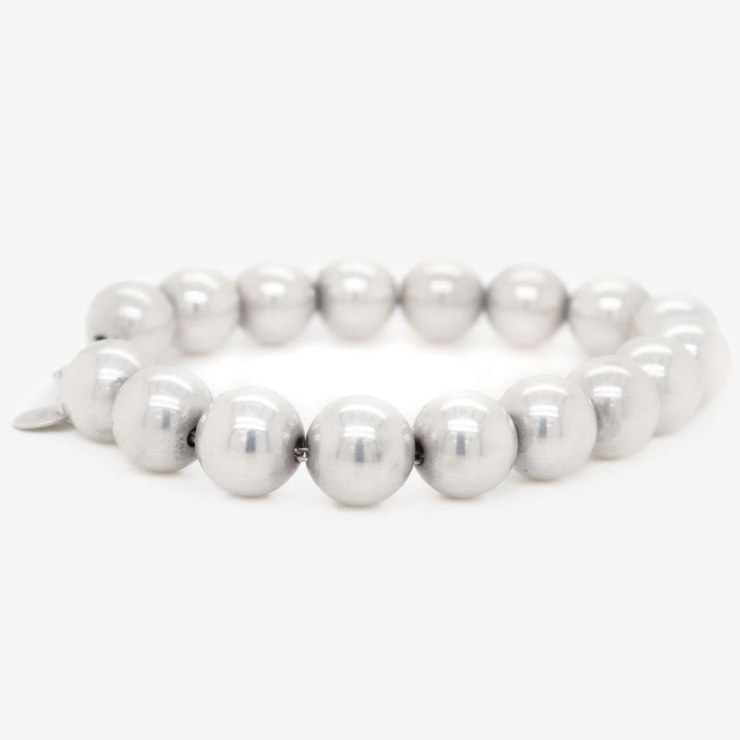 Women's Tiffany & Co. Sterling Silver Beaded Bracelet For Sale