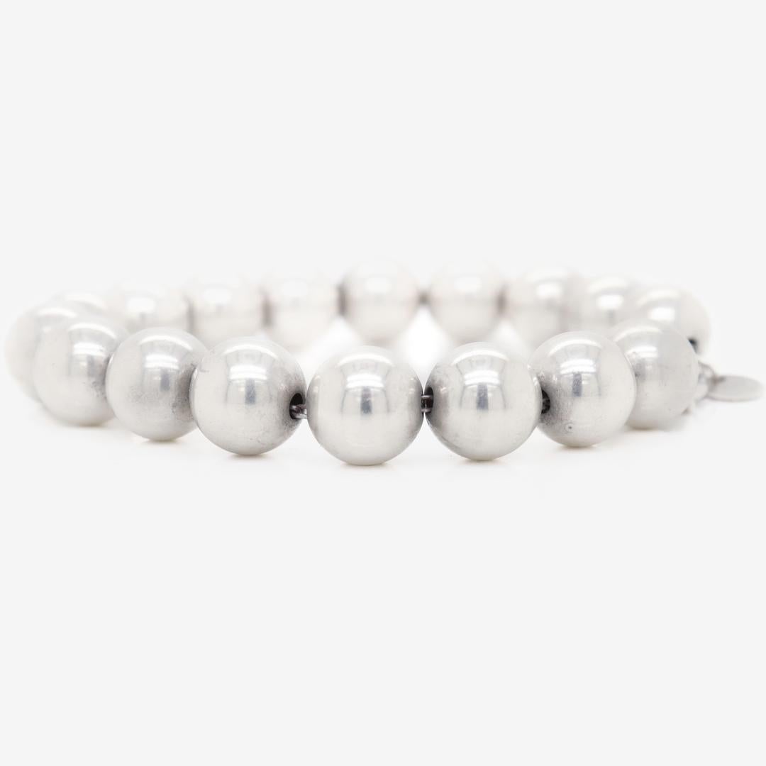 Tiffany & Co. Sterling Silver Beaded Bracelet For Sale 3