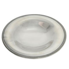 Tiffany & Co. Ciotola con piede basso e bordo in rilievo in argento Sterling 7 3/4" #18881