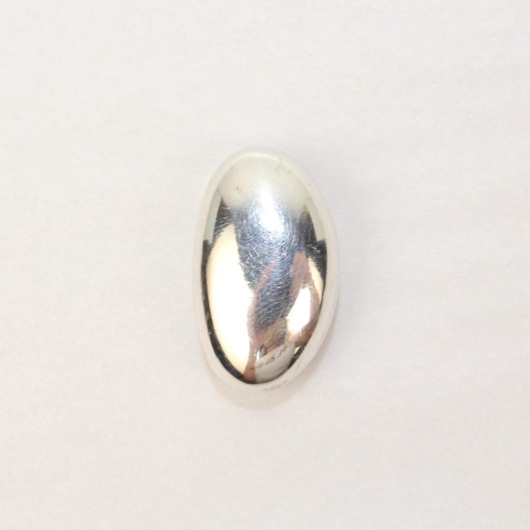 Modern Tiffany & Co. Sterling Silver Bean Paperweight from the Mario Buatta Collection For Sale