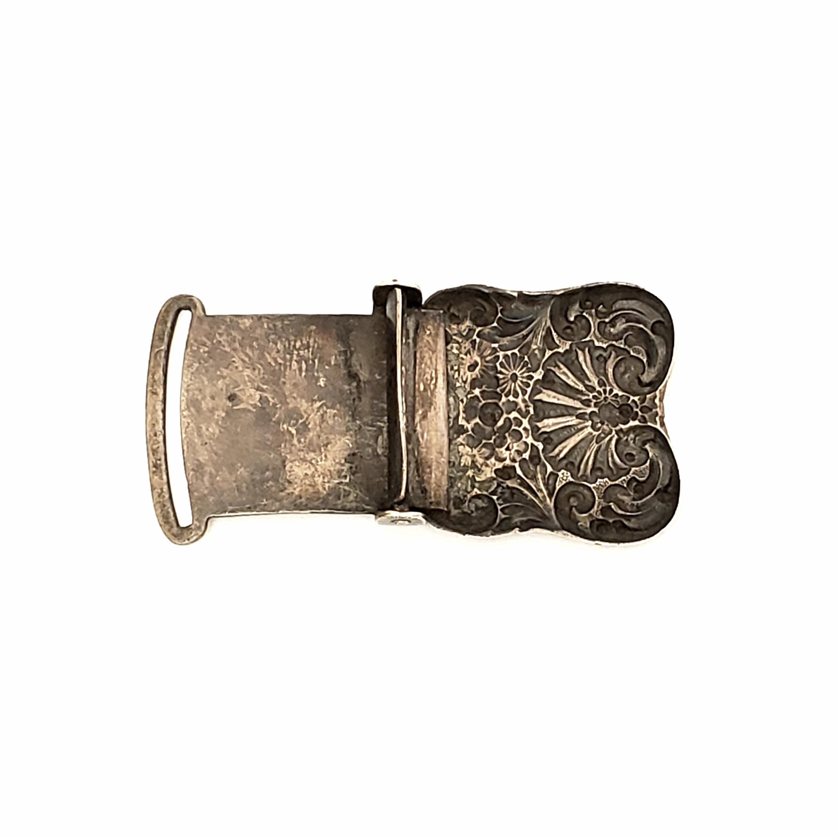 silver monogram belt buckle