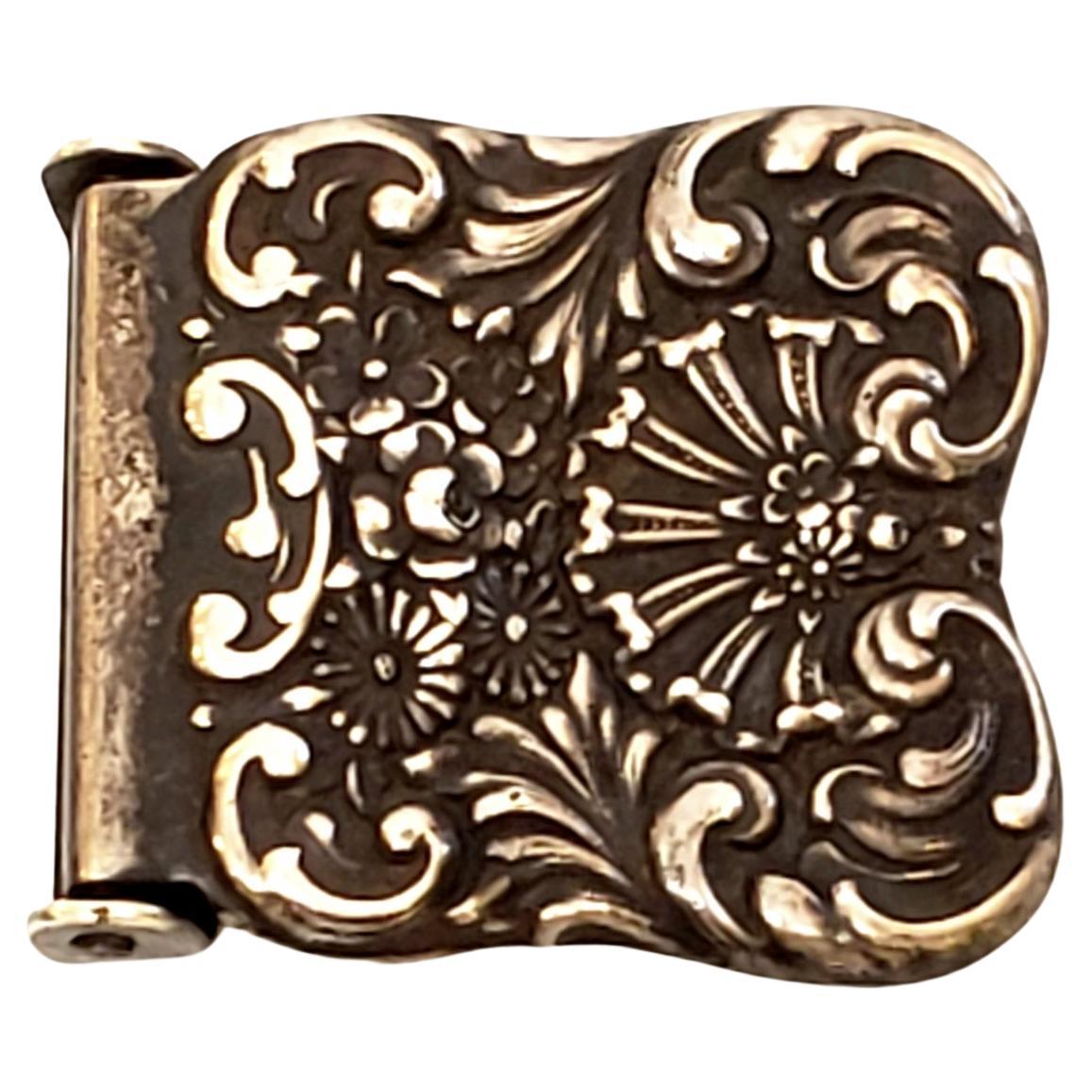 Tiffany & Co. Ceinture/boucle de ceinture en argent sterling avec monogramme