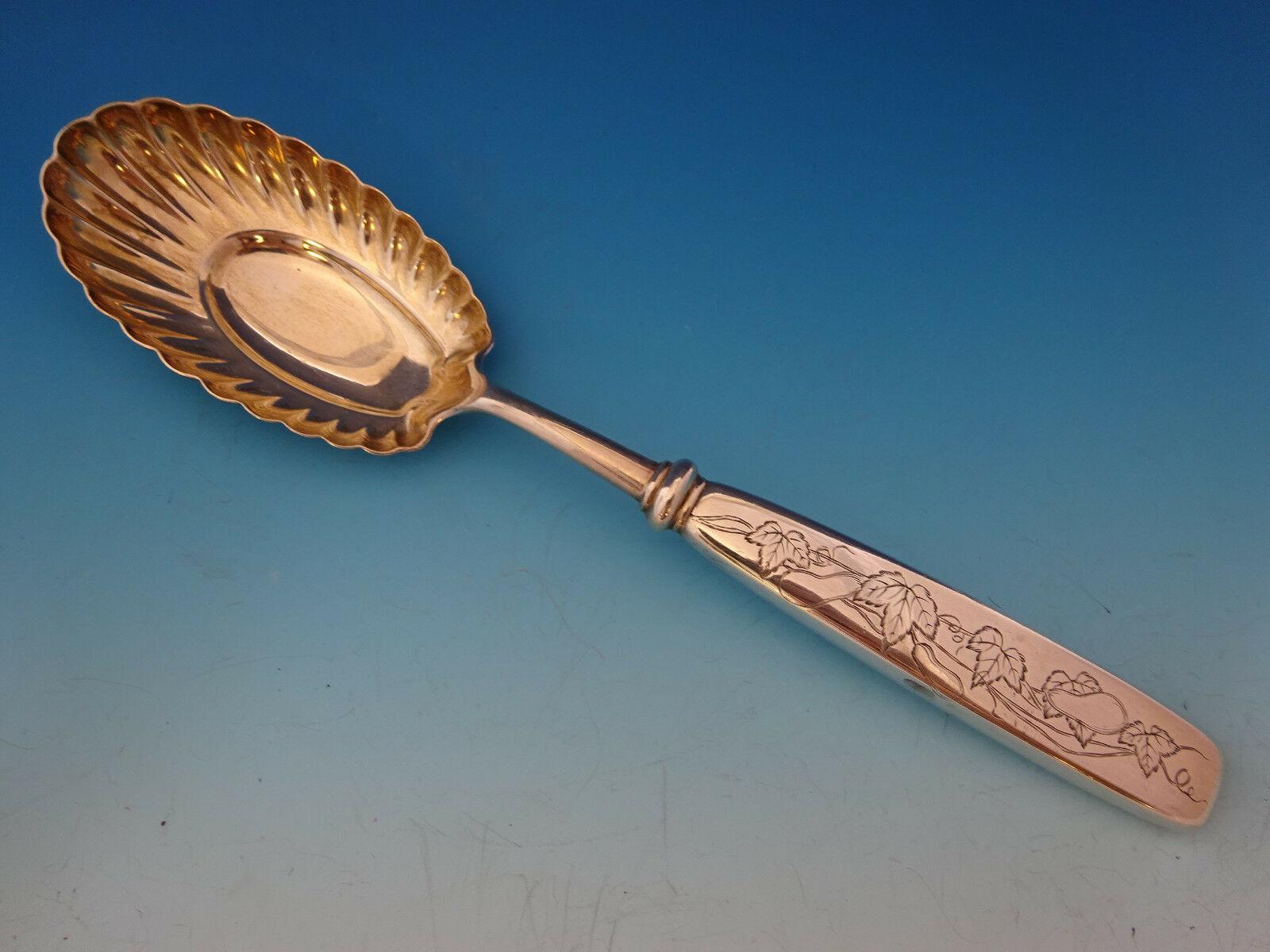Tiffany & Co.

Tiffany & Co. sterling silver hollow handle berry spoon all sterling with shell bowl, 8 3/4