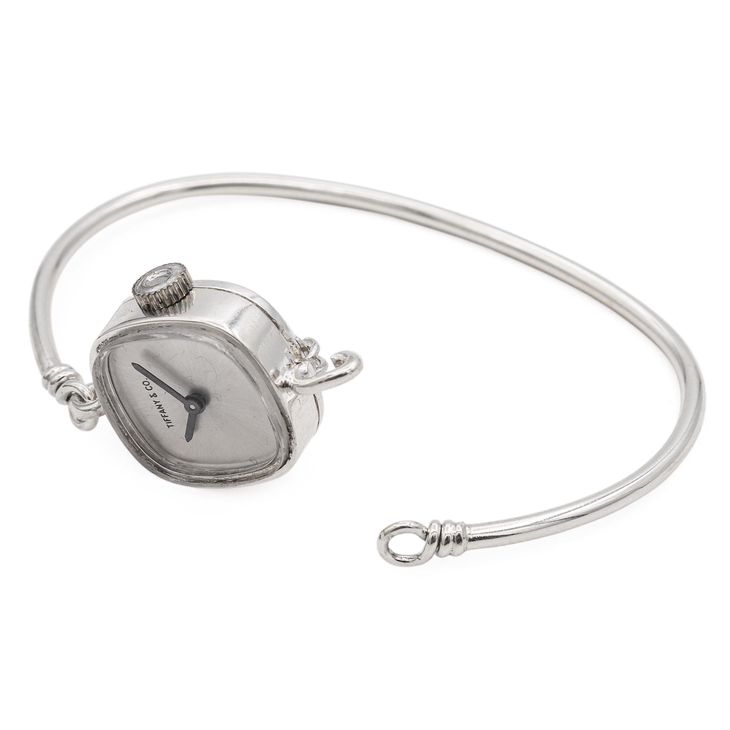 Tiffany & Co. Reloj brazalete de mujer con movimiento Blancpain de plata de ley en venta 1