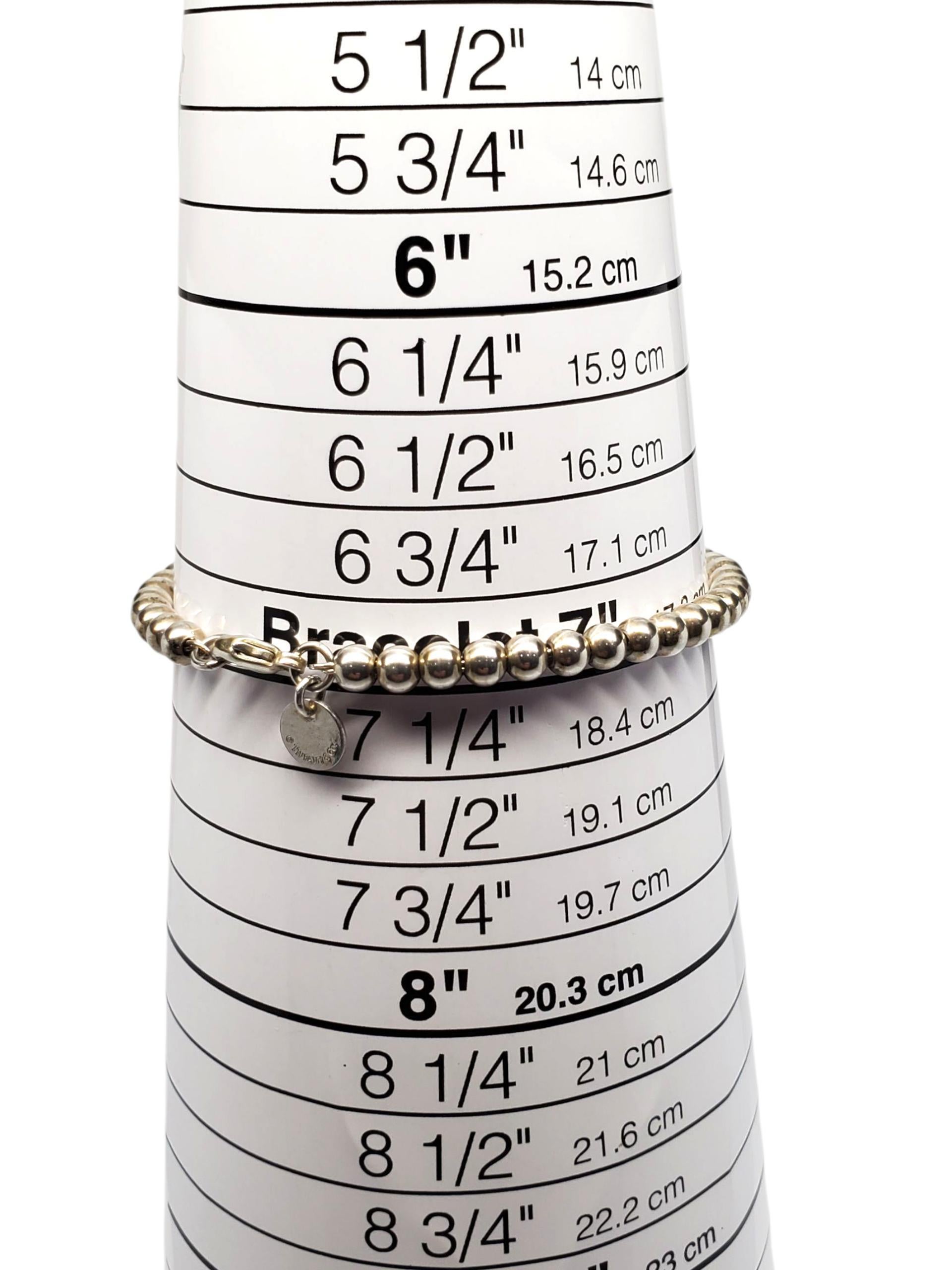 Tiffany & Co. Bracciale con cuore in argento 925 con smalto blu #23701 in vendita 6