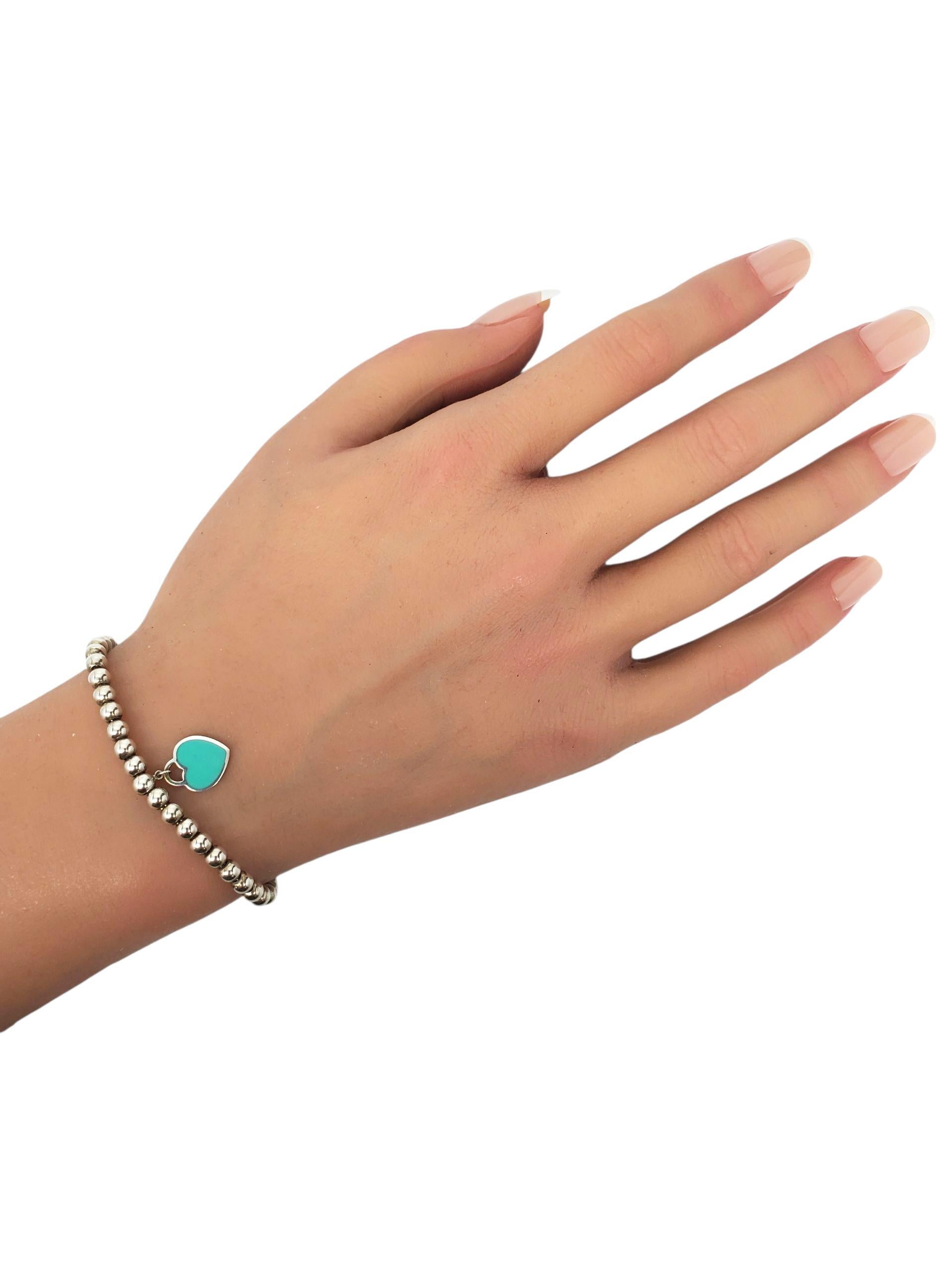Tiffany & Co. Bracciale con cuore in argento 925 con smalto blu #23701 in vendita 7
