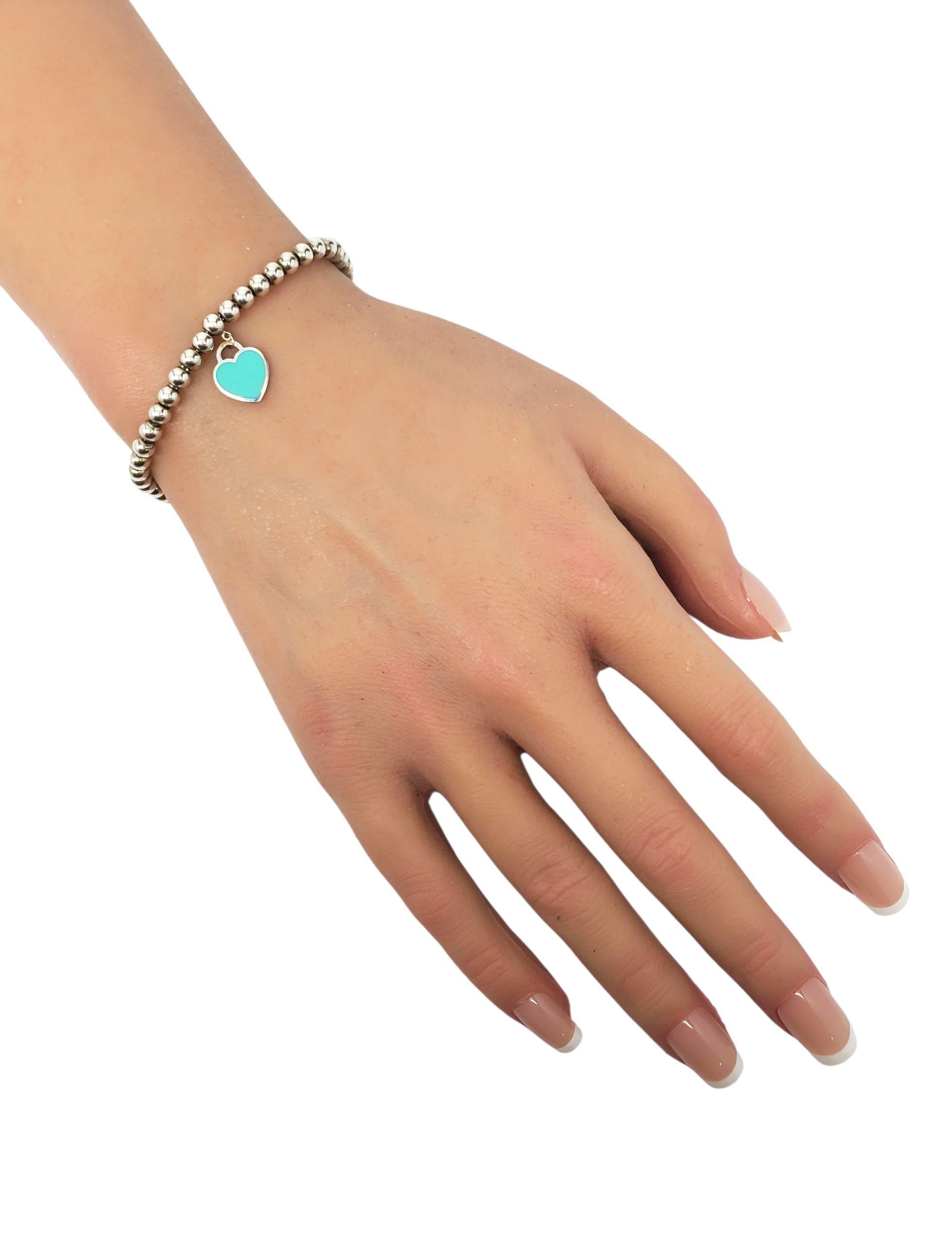 Tiffany & Co. Bracciale con cuore in argento 925 con smalto blu #23701 in vendita 8