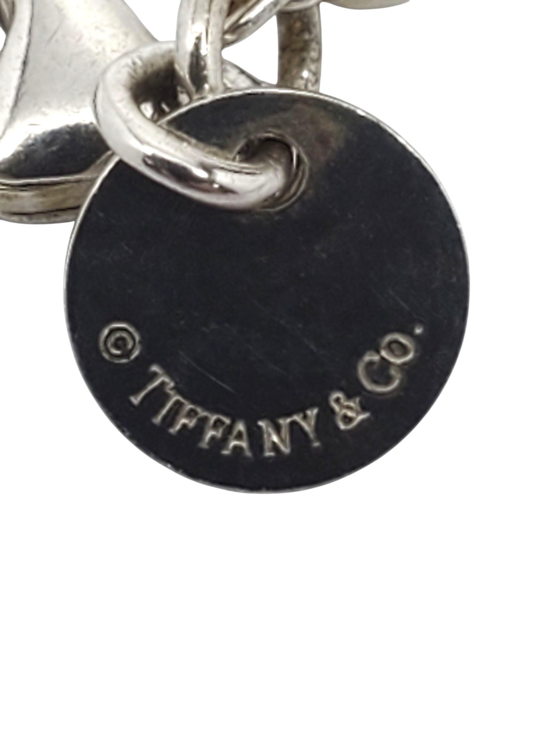 Donna Tiffany & Co. Bracciale con cuore in argento 925 con smalto blu #23701 in vendita