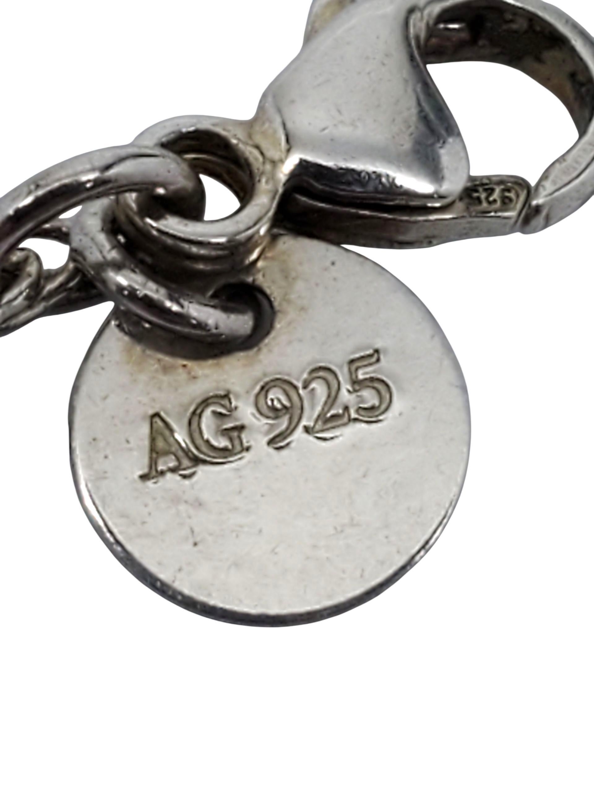 Tiffany & Co. Bracciale con cuore in argento 925 con smalto blu #23701 in vendita 1