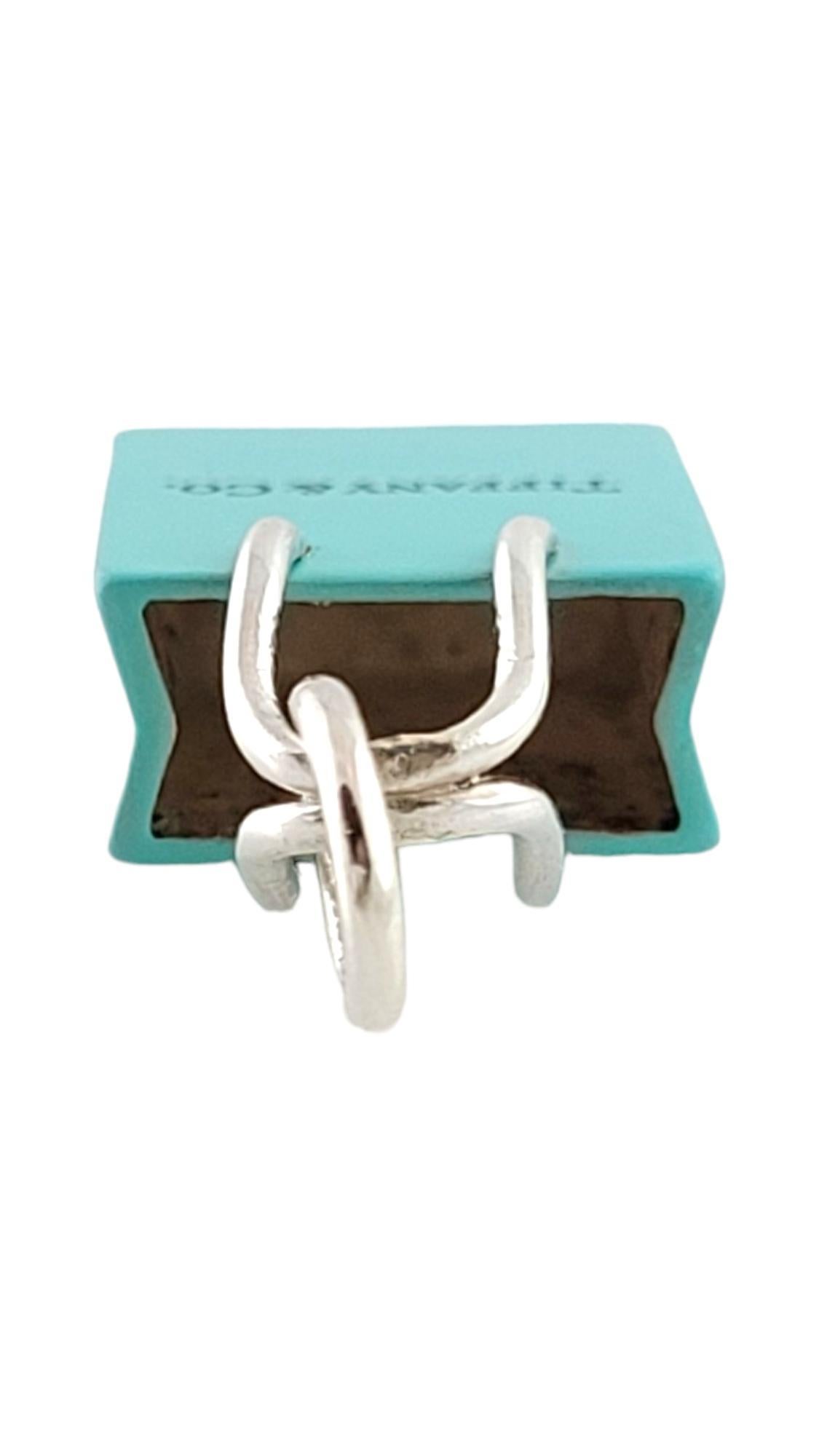 Donna Tiffany & Co. Charm per borsa della spesa blu in argento Sterling #18133