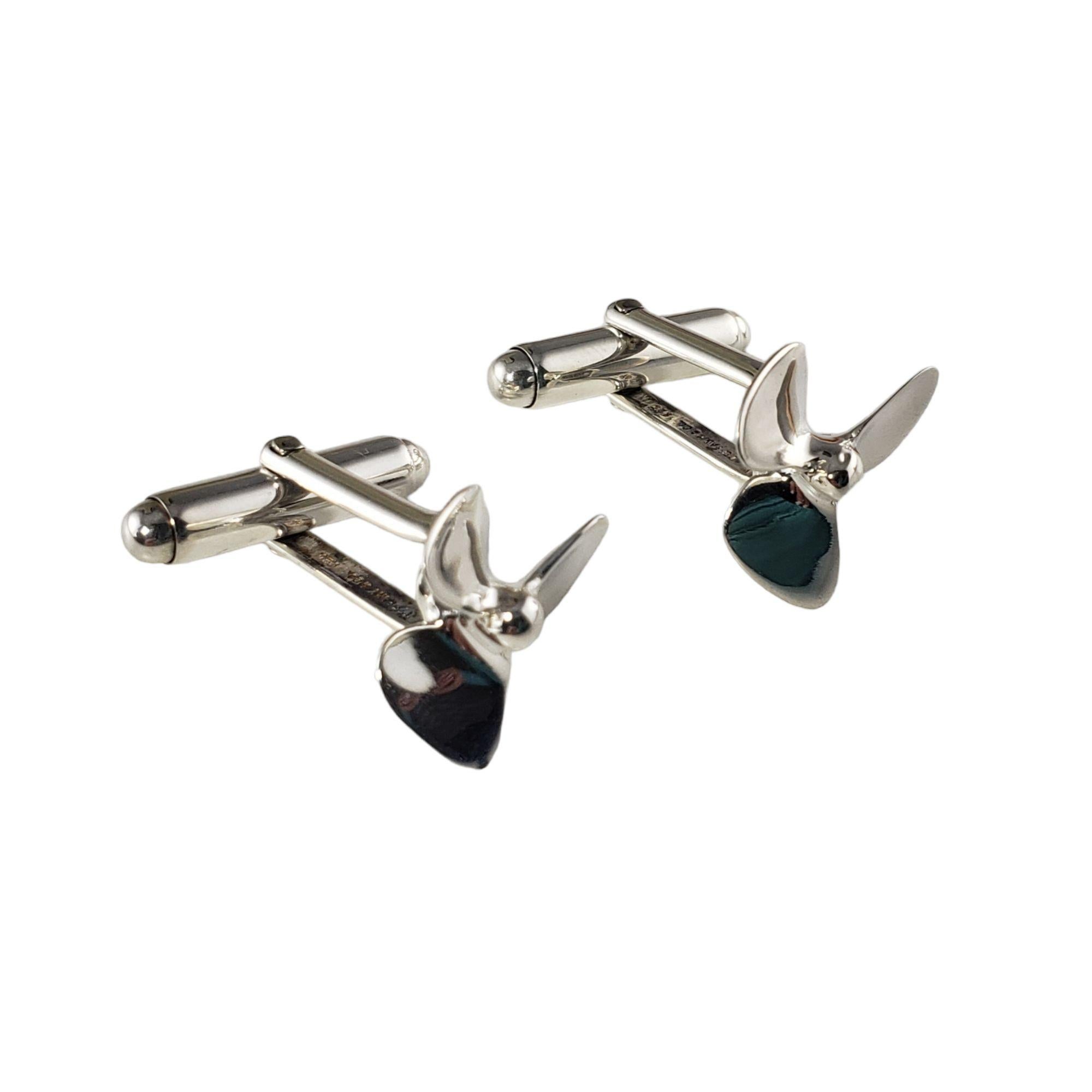 Tiffany & Co. Sterling Silver Boat Propeller Cufflinks In Good Condition In Washington Depot, CT